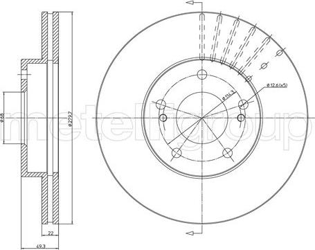 Metelli 23-1743C - Disque de frein cwaw.fr