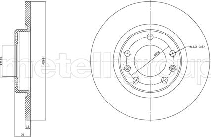 Metelli 23-1759C - Disque de frein cwaw.fr