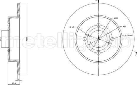 Metelli 23-1758C - Disque de frein cwaw.fr