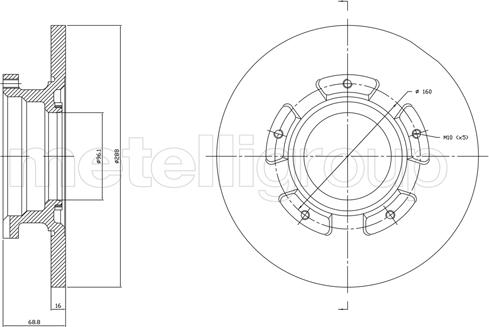 Metelli 23-1753C - Disque de frein cwaw.fr