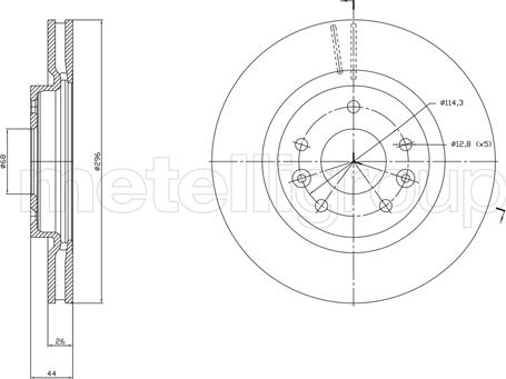 Metelli 23-1762C - Disque de frein cwaw.fr