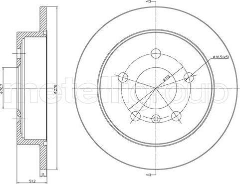 Metelli 23-1716C - Disque de frein cwaw.fr