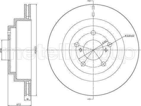 Metelli 23-1739C - Disque de frein cwaw.fr