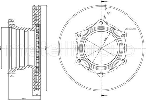 Metelli 23-1729 - Disque de frein cwaw.fr