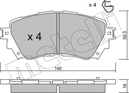 AISIN SN188 - Kit de plaquettes de frein, frein à disque cwaw.fr