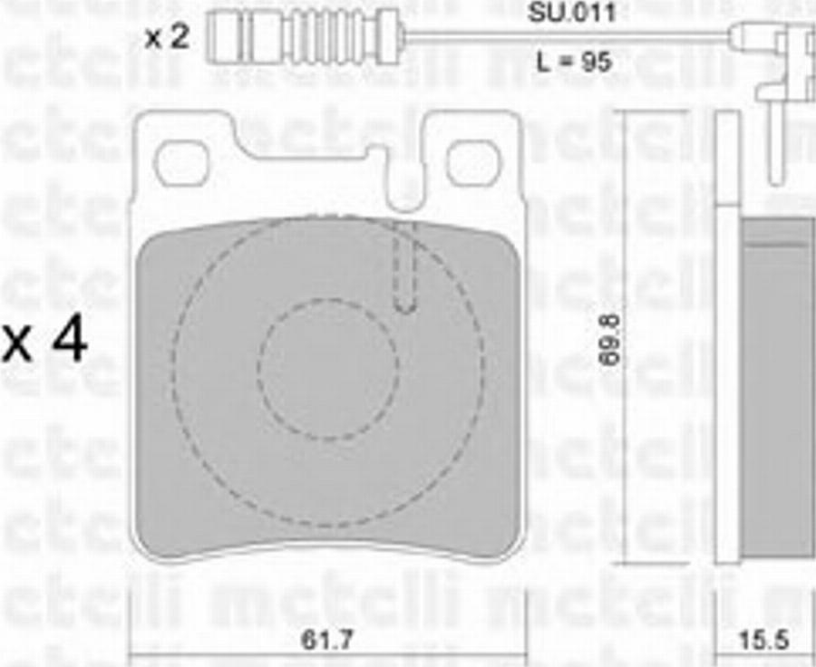 Metelli 22-0567-0K - Kit de plaquettes de frein, frein à disque cwaw.fr