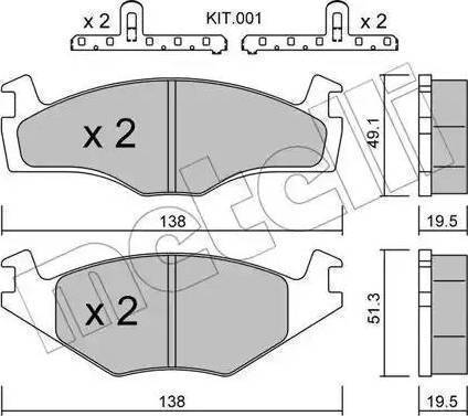 Delphi LP0421 - Kit de plaquettes de frein, frein à disque cwaw.fr