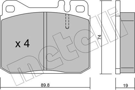 Metelli 22-0011-2 - Kit de plaquettes de frein, frein à disque cwaw.fr