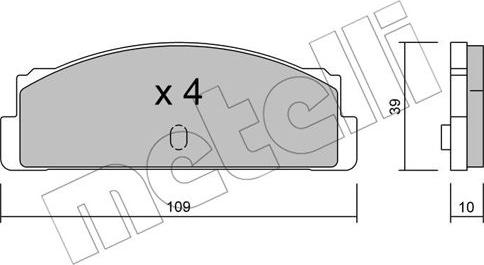 Metelli 22-0086-0 - Kit de plaquettes de frein, frein à disque cwaw.fr