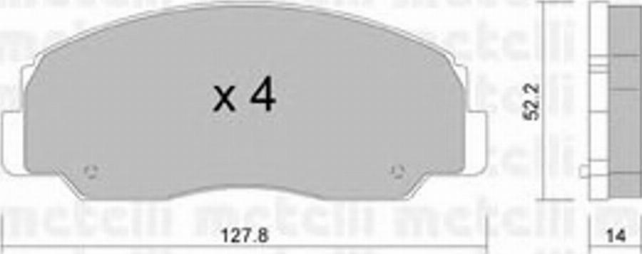 Metelli 2201010 - Kit de plaquettes de frein, frein à disque cwaw.fr