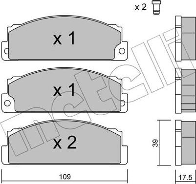 Metelli 22-0102-0 - Kit de plaquettes de frein, frein à disque cwaw.fr