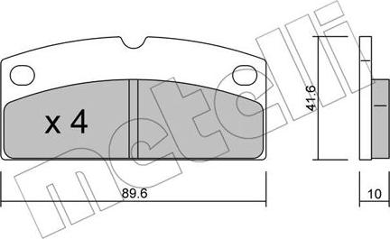 Metelli 22-0767-0 - Kit de plaquettes de frein, frein à disque cwaw.fr