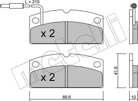 Metelli 22-0767-1 - Kit de plaquettes de frein, frein à disque cwaw.fr