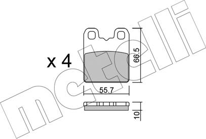 Metelli 22-1326-0 - Kit de plaquettes de frein, frein à disque cwaw.fr