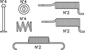 Metelli K414 - Kit d'accessoires, mâchoire de frein cwaw.fr