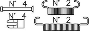 Metelli K381 - Kit d'accessoires, mâchoire de frein cwaw.fr