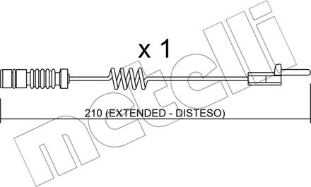 Metelli SU.099 - Contact d'avertissement, usure des plaquettes de frein cwaw.fr