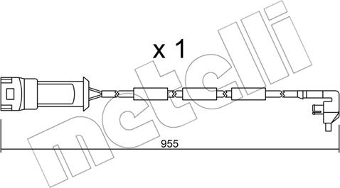 Metelli SU.091 - Contact d'avertissement, usure des plaquettes de frein cwaw.fr