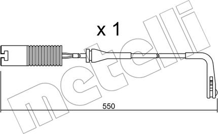 Metelli SU.092 - Contact d'avertissement, usure des plaquettes de frein cwaw.fr