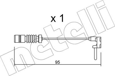 Metelli SU.011 - Contact d'avertissement, usure des plaquettes de frein cwaw.fr