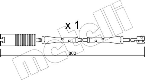 Metelli SU.083 - Contact d'avertissement, usure des plaquettes de frein cwaw.fr