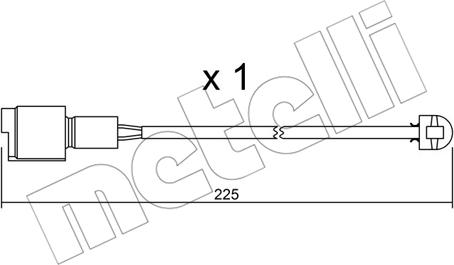 Metelli SU.075 - Contact d'avertissement, usure des plaquettes de frein cwaw.fr