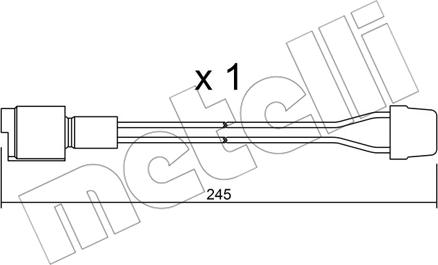 Metelli SU.072 - Contact d'avertissement, usure des plaquettes de frein cwaw.fr