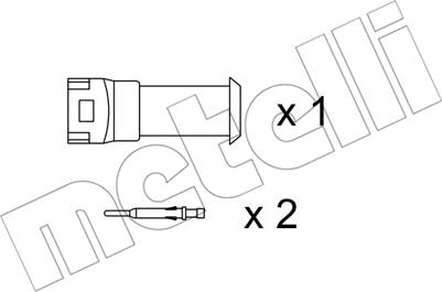 Metelli SU.077K - Contact d'avertissement, usure des plaquettes de frein cwaw.fr