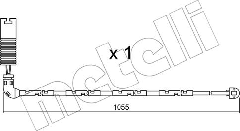 Metelli SU.196 - Contact d'avertissement, usure des plaquettes de frein cwaw.fr