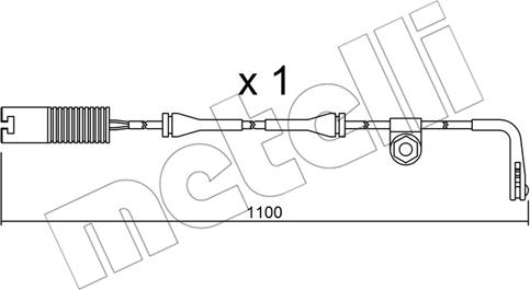 Metelli SU.148 - Contact d'avertissement, usure des plaquettes de frein cwaw.fr