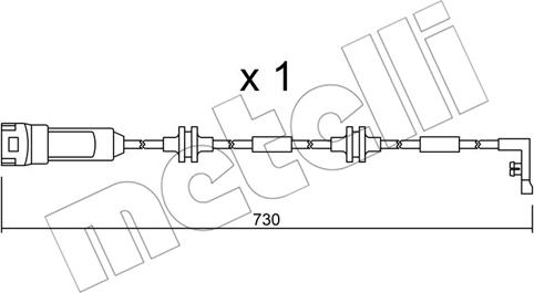 Metelli SU.143 - Contact d'avertissement, usure des plaquettes de frein cwaw.fr