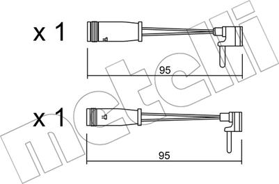 Metelli SU.159K - Contact d'avertissement, usure des plaquettes de frein cwaw.fr