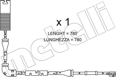 Metelli SU.153 - Contact d'avertissement, usure des plaquettes de frein cwaw.fr