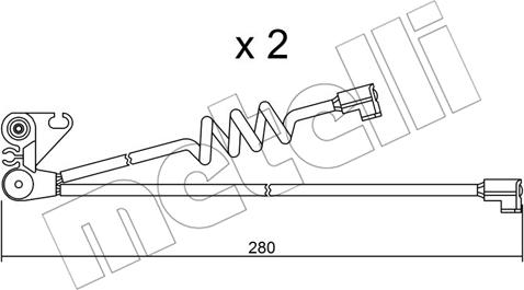 Metelli SU.169K - Contact d'avertissement, usure des plaquettes de frein cwaw.fr