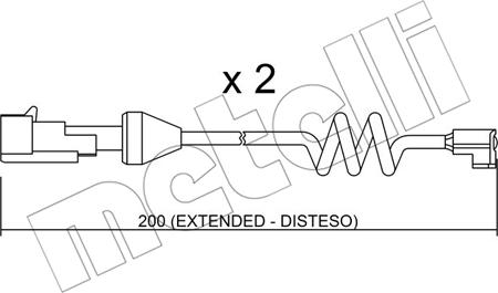 Metelli SU.165K - Contact d'avertissement, usure des plaquettes de frein cwaw.fr