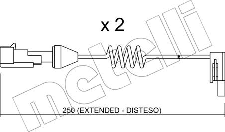 Metelli SU.166K - Contact d'avertissement, usure des plaquettes de frein cwaw.fr