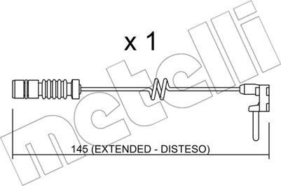 Metelli SU.161 - Contact d'avertissement, usure des plaquettes de frein cwaw.fr