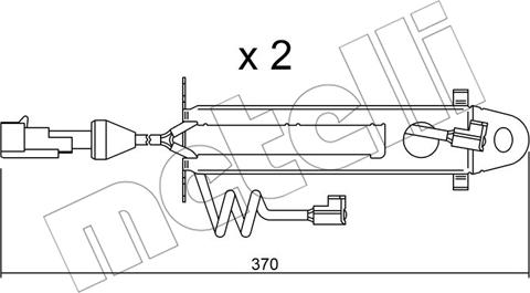 Metelli SU.168K - Contact d'avertissement, usure des plaquettes de frein cwaw.fr