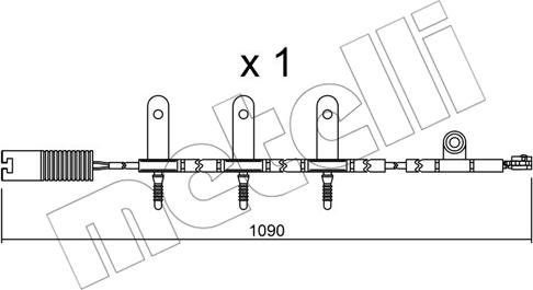 Metelli SU.189 - Contact d'avertissement, usure des plaquettes de frein cwaw.fr