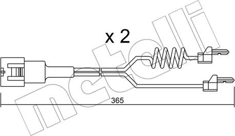Metelli SU.180K - Contact d'avertissement, usure des plaquettes de frein cwaw.fr
