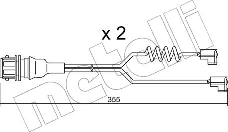 Metelli SU.181K - Contact d'avertissement, usure des plaquettes de frein cwaw.fr