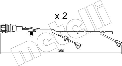 Metelli SU.182K - Contact d'avertissement, usure des plaquettes de frein cwaw.fr