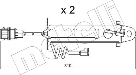 Metelli SU.178K - Contact d'avertissement, usure des plaquettes de frein cwaw.fr