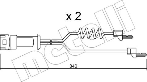 Metelli SU.172K - Contact d'avertissement, usure des plaquettes de frein cwaw.fr