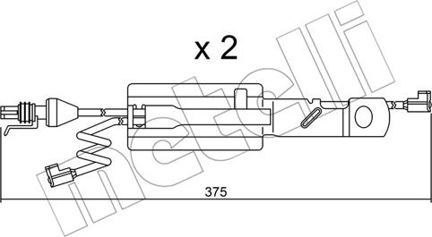 Metelli SU.177K - Contact d'avertissement, usure des plaquettes de frein cwaw.fr