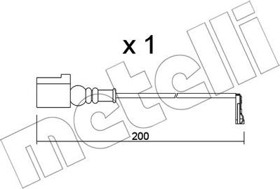 Metelli SU.349 - Contact d'avertissement, usure des plaquettes de frein cwaw.fr