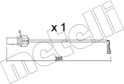 Metelli SU.345 - Contact d'avertissement, usure des plaquettes de frein cwaw.fr