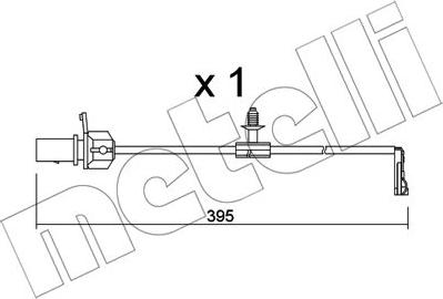 Metelli SU.346 - Contact d'avertissement, usure des plaquettes de frein cwaw.fr