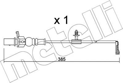 Metelli SU.348 - Contact d'avertissement, usure des plaquettes de frein cwaw.fr