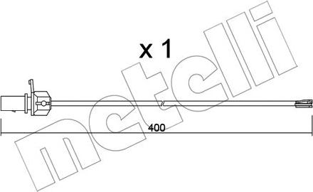 Metelli SU.347 - Contact d'avertissement, usure des plaquettes de frein cwaw.fr